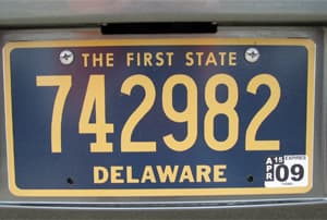Matrícula de Delaware