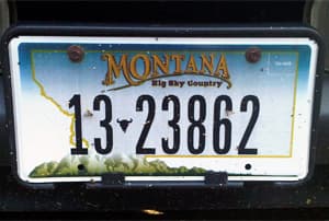 Matrícula de Montana