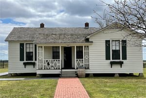 La humilde casa donde Johnny Cash pasó los años de su infancia.