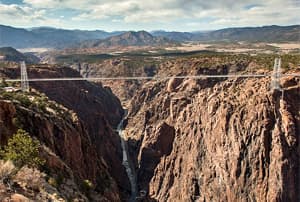 El puente colgante sobre la Royal Gorge
