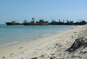 El cementerio de barcos en Nouadhibou