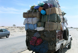 En el Sahara Occidental camino a Dajla