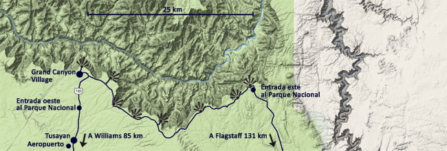Mapa del Gran Cañón 