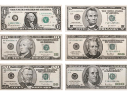 Los billetes de dólares americanos