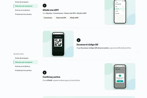 Instrucciones claras de configuracion de una eSIM